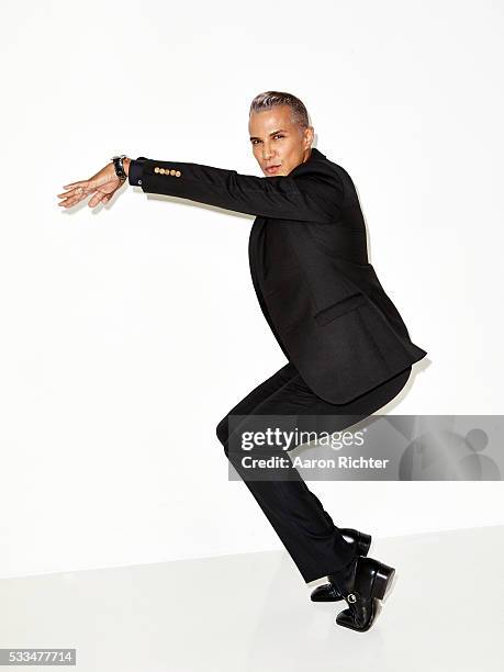 Stylist Jay Manuel is photographed for Glamour Magazine in 2014 in New York City. PUBLISHED IMAGE.