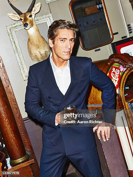 Newscaster David Muir is photographed for Esquire in 2014 in New York City.