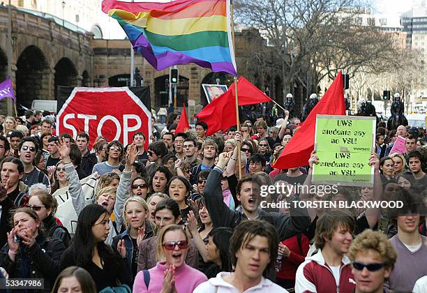 Over 2,000 students rally in Sydney against voluntary student unionism legislation, which would mean university students would no longer have to join...