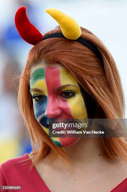 Illustration picture of belgian supporters, fans during a FIFA 2014 World Cup Group H match Korea Republic v. Belgium at the Arena de Sao Paulo...