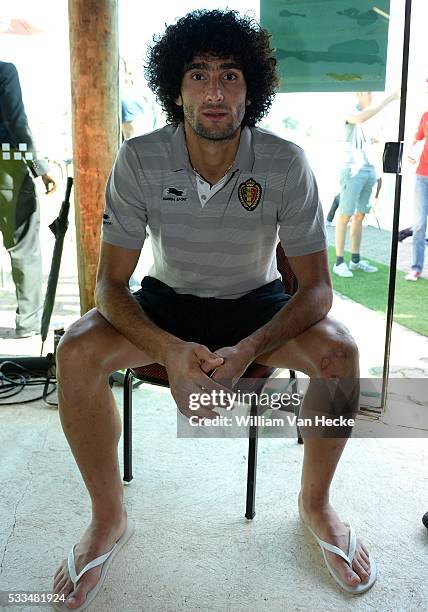Marouane Fellaini of Belgium during a press conference of the National Soccer Team of Belgium as part of the preparation prior to the FIFA World Cup...