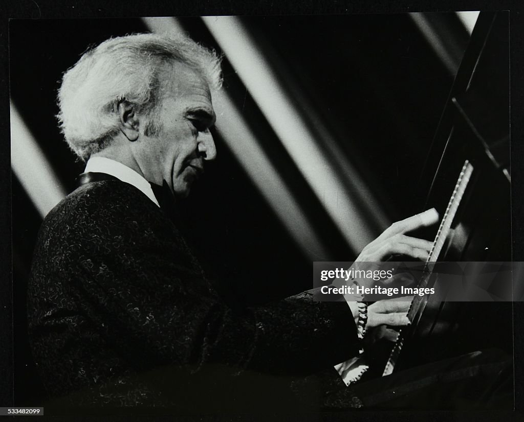 Dave Brubeck performing with his quartet at the Forum Theatre, Hatfield, Hertfordshire, 1983. Artist: Denis Williams