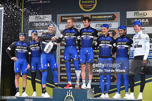 51th Tirreno - Adriatico 2016 / Stage 7 Podium/ Team Etixx QS / MARTIN Tony / BRAMBILLA Gianluca / GAVIRIA Fernando / JUNGELS Bob / LAMPAERT Yves /...
