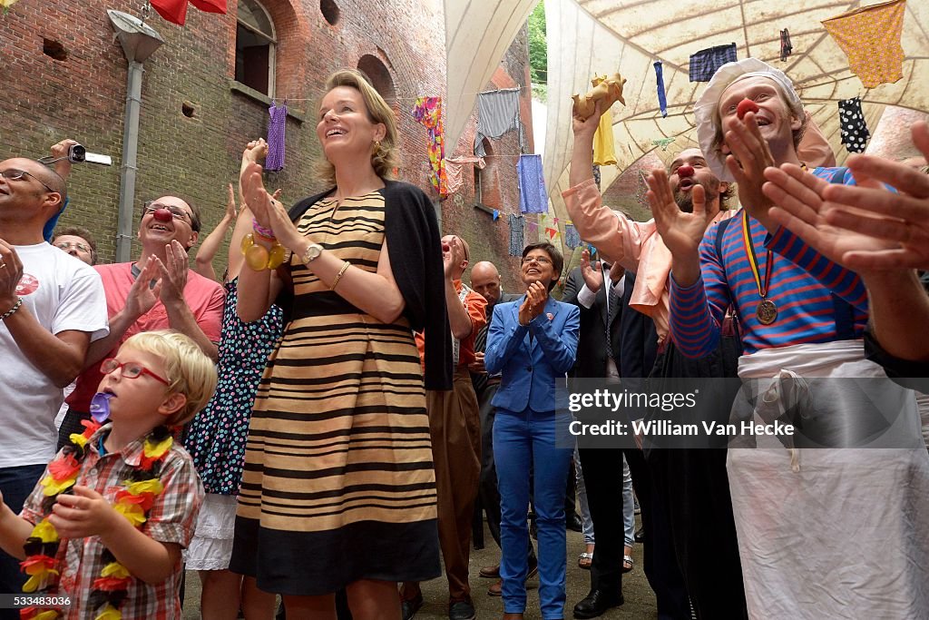 Visit of Queen Mathilde to Cliniclown