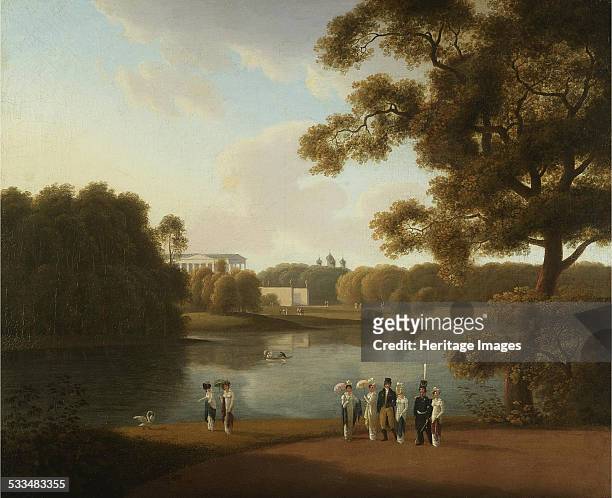 View of the Cameron Gallery in Tsarskoye Selo, 1815. Private Collection.