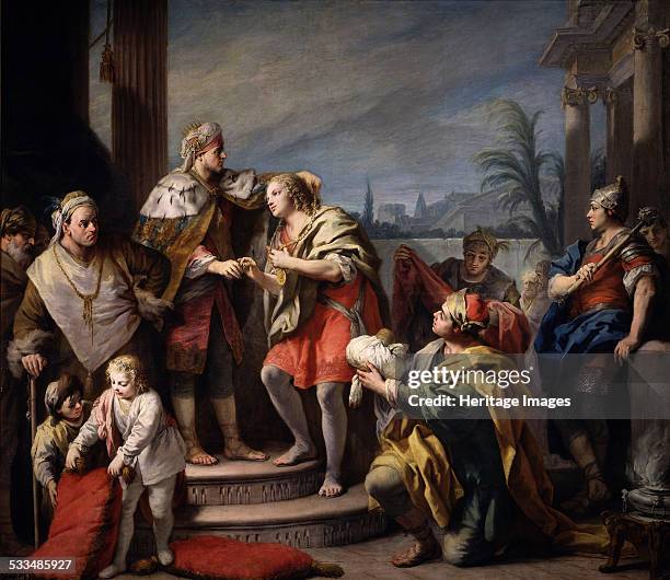 Joseph before Pharaoh, ca 1749. Found in the collection of Museo del Prado, Madrid.