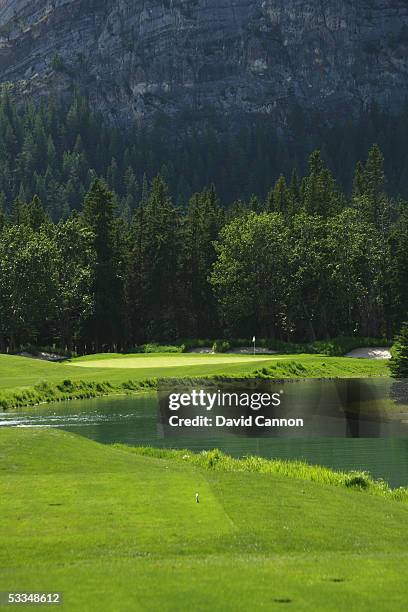 The 225 yard par 3, 10th hole on the Stanley Thompson Eighteen Course at The Fairmont Banff Springs Resort on June 24, 2005 in Banff, Alberta, Canada.