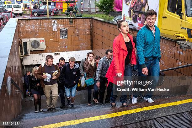 Kiev, Ukraine. Streets in Kiev, Ukraine. While in the east of the country a civil war is going on, city-life in it's capital Kiev continues. De...