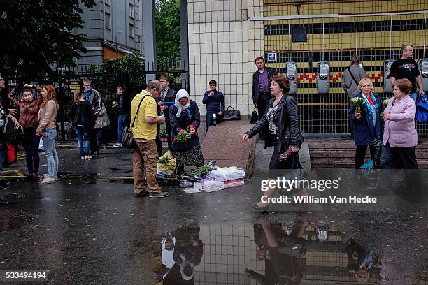 Kiev, Ukraine. Streets in Kiev, Ukraine. While in the east of the country a civil war is going on, city-life in it's capital Kiev continues. De...