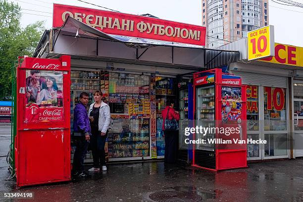 Kiev, Ukraine. Streets in Kiev, Ukraine. While in the east of the country a civil war is going on, city-life in it's capital Kiev continues. De...