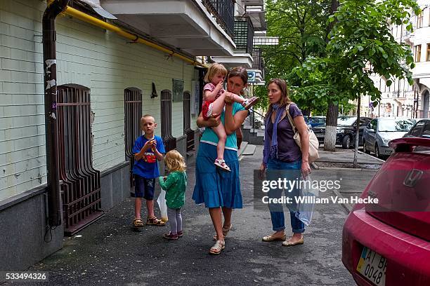 Kiev, Ukraine. Streets in Kiev, Ukraine. While in the east of the country a civil war is going on, city-life in it's capital Kiev continues. De...