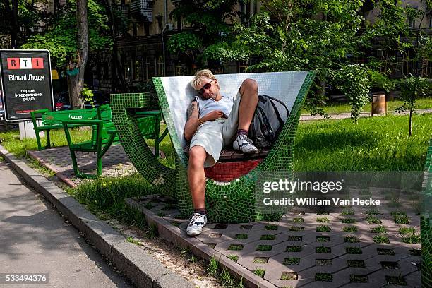 Kiev, Ukraine. Streets in Kiev, Ukraine. While in the east of the country a civil war is going on, city-life in it's capital Kiev continues. De...