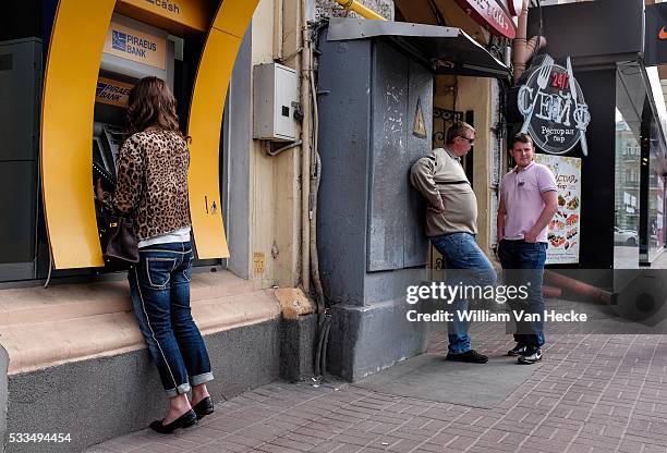 Kiev, Ukraine. Streets in Kiev, Ukraine. While in the east of the country a civil war is going on, city-life in it's capital Kiev continues. De...