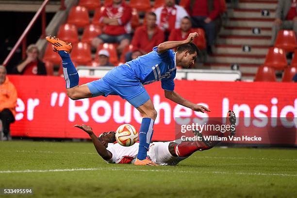 Jeff Louis of Standard and Miral Samardzic of HNK Rijeka pictured during the UEFA Europa league match Group G day 1 between Standard de Liege and HNK...