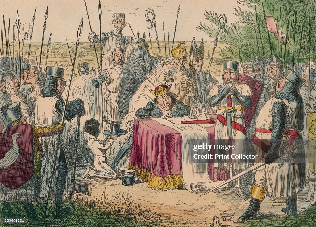 King John Signing Magna Charta, 1850. Artist: John Leech