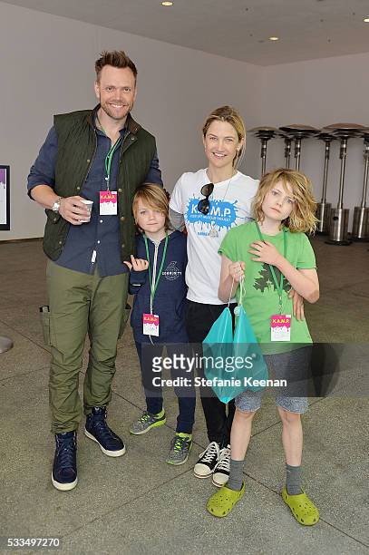 Joel McHale, Isaac McHale, Sarah Williams, Edward McHale attend Hammer Museum K.A.M.P. 2016 on May 22, 2016 in Los Angeles, California.
