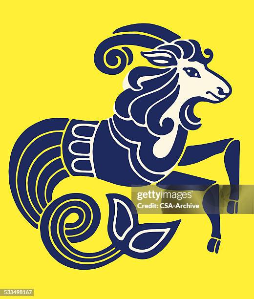 capricorn zodiac symbol - capricorn stock illustrations