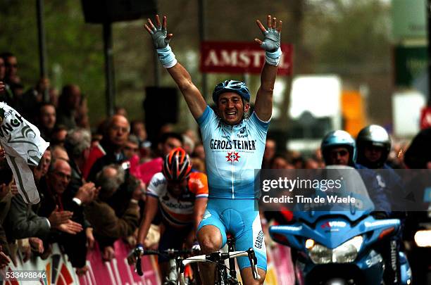 Cycling - 2004 Amstel Gold Race. Davide Rebellin wins the race in front of Michael Boogerd . Cyclisme - Amstel Gold Race 2004. Davide Rebellin...