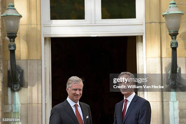 - Le Roi Philippe reçoit Jens Stoltenberg, nouveau Secrétaire-général de lOTAN, au Palais de Bruxelles - Koning Filip ontvangt de nieuwe...