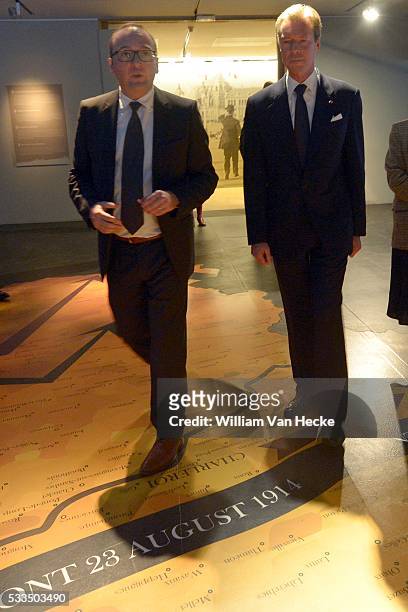 - Le Grand Duc Henri de Luxembourg visite l'Exposition "14-18, c'est notre Histoire" Musée de l'Armée - Bezoek van Groot Hertog Henri van Luxemburg...