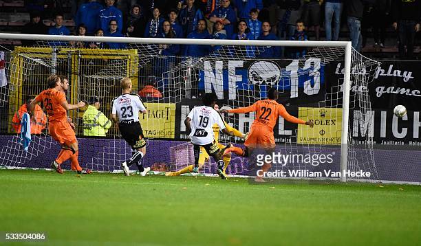 Clinton Mata of Charleroi pictured during the Jupiler Pro league match between RCS Charleroi and Club Brugge K.V on 02 november 2014 in Charleroi,...