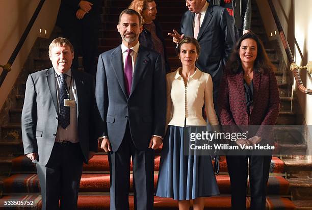 - Le Roi Felipe et la Reine Letitia d'Espagne visitent le Parlement fédéral à l'occasion de leur visite officielle en Belgique - Officieel bezoek aan...