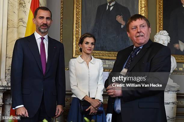 - Le Roi Felipe et la Reine Letitia d'Espagne visitent le Parlement fédéral à l'occasion de leur visite officielle en Belgique - Officieel bezoek aan...