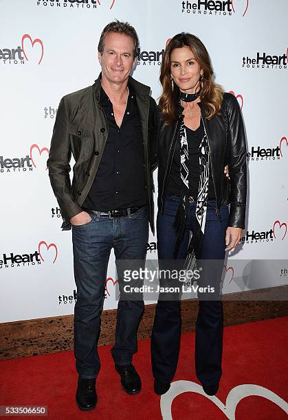 Rande Gerber and Cindy Crawford attend The Heart Foundation event at Ron Burkle's Green Acres Estate on May 21, 2016 in Beverly Hills, California.