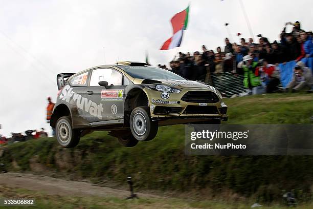 And ILKA MINOR in FORD FIESTA RS WRC of team HENNING SOLBERG in action during the SS17 Fafe of the WRC Vodafone Rally Portugal 2016 in Matosinhos -...
