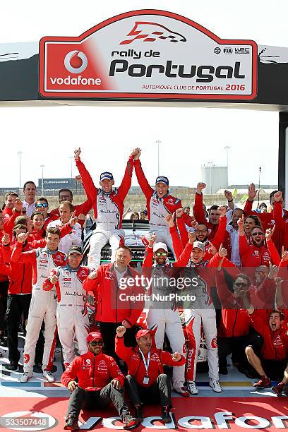 And PAUL NAGLE in CITROEN DS3 WRC of team ABU DHABI TOTAL WORLD RALLY TEAM rally winners during the ceremony podium of the WRC Vodafone Rally...