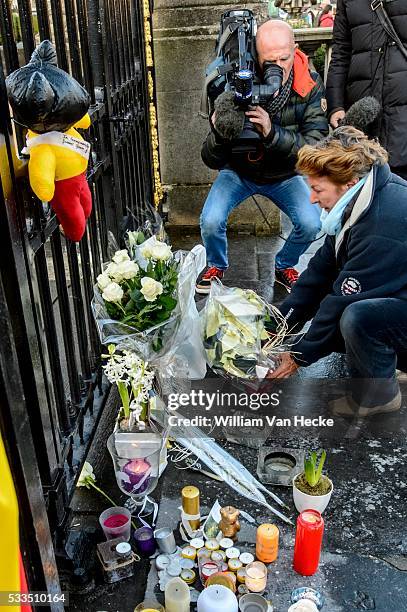 Death of Queen Fabiola - Décès de la Reine Fabiola de Belgique: ambiances au Palais Royal - Dood van Koningin Fabiola van België: sfeer Koninklijke...