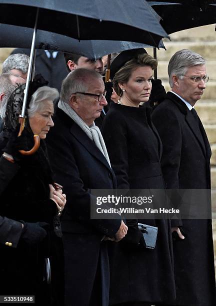 - Décès de la Reine Fabiola de Belgique: cérémonie de funérailles nationales à la Cathédrale des Saints Michel et Gudule - Overlijden van Koningin...