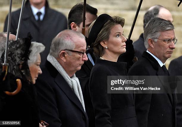 - Décès de la Reine Fabiola de Belgique: cérémonie de funérailles nationales à la Cathédrale des Saints Michel et Gudule - Overlijden van Koningin...