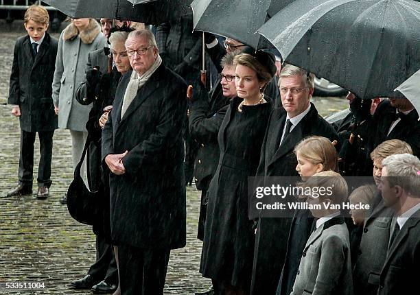 - Décès de la Reine Fabiola de Belgique: cérémonie de funérailles nationales à la Cathédrale des Saints Michel et Gudule - Overlijden van Koningin...