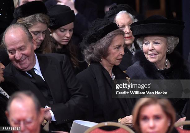 - Décès de la Reine Fabiola de Belgique: cérémonie de funérailles nationales à la Cathédrale des Saints Michel et Gudule - Overlijden van Koningin...