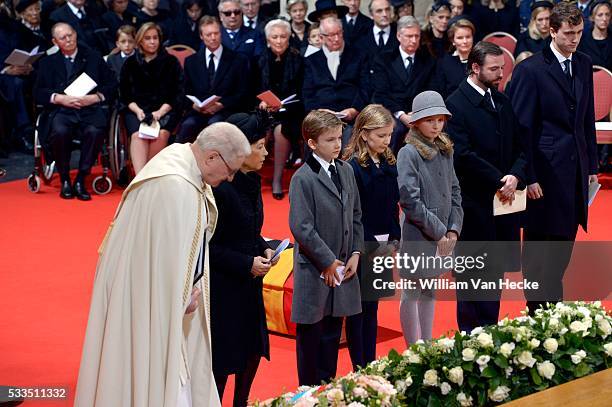 - D�écès de la Reine Fabiola de Belgique: cérémonie de funérailles nationales à la Cathédrale des Saints Michel et Gudule - Overlijden van Koningin...