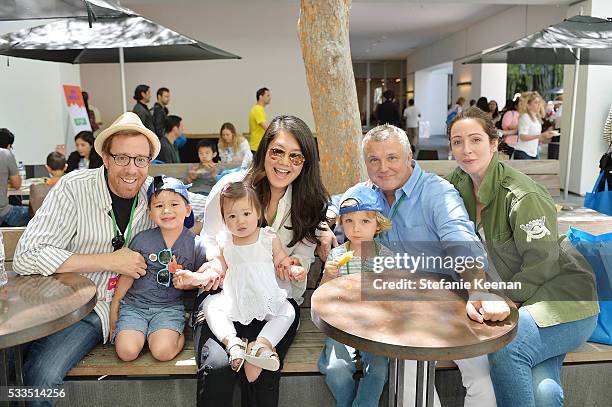 Rob Minkoff; Crystal Minkoff, Louis de Givenchy, Zoe de Givenchy and children attend Hammer Museum K.A.M.P. 2016 on May 22, 2016 in Los Angeles,...