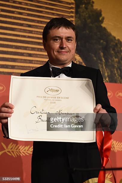 Director Cristian Mungiu, winner of the award for Best Director for the movie 'Bacalaureat', attends the Palme D'Or Winner Press Conference during...