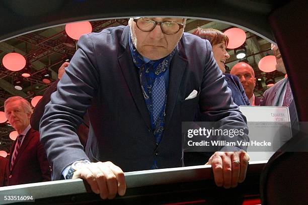 - Le Prince Laurent représente le Roi à l'inauguration officielle de la 93ème édition du European Motor Show Brussels à Brussels Expo - Prins Laurent...