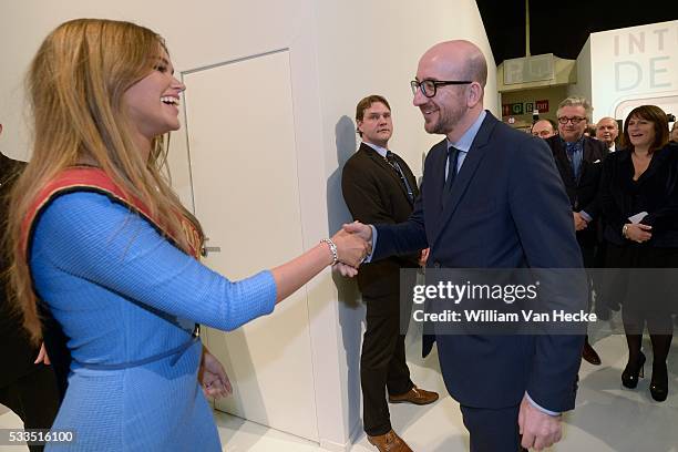 - Le Prince Laurent représente le Roi à l'inauguration officielle de la 93ème édition du European Motor Show Brussels à Brussels Expo - Prins Laurent...