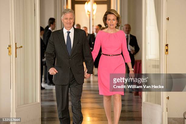- Le Roi Philippe et la Reine Mathilde reçoivent les chefs de postes diplomatiques belges, revenus en Belgique à l'occasion des journées de contact...