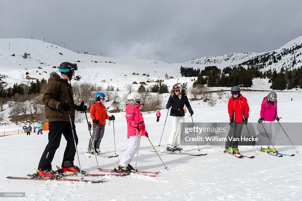 Winter holiday of the Belgian royal family in Verbier