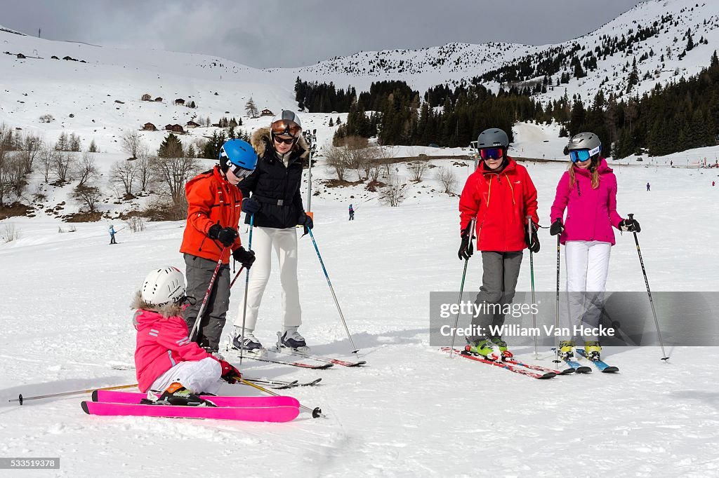 Winter holiday of the Belgian royal family in Verbier