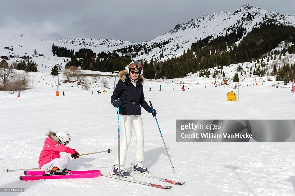 Winter holiday of the Belgian royal family in Verbier