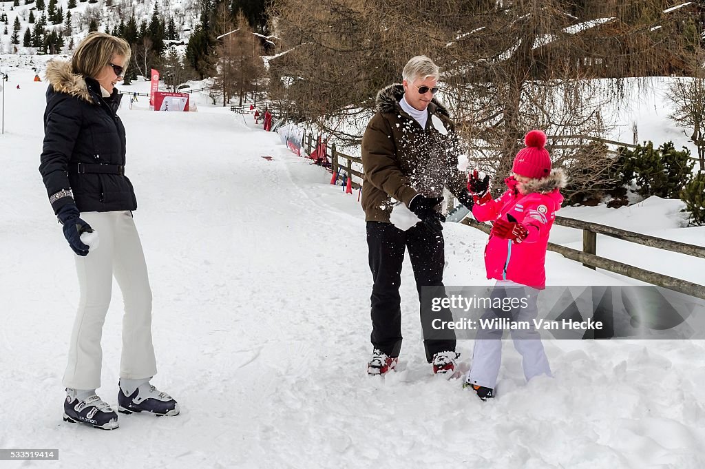 Winter holiday of the Belgian royal family in Verbier