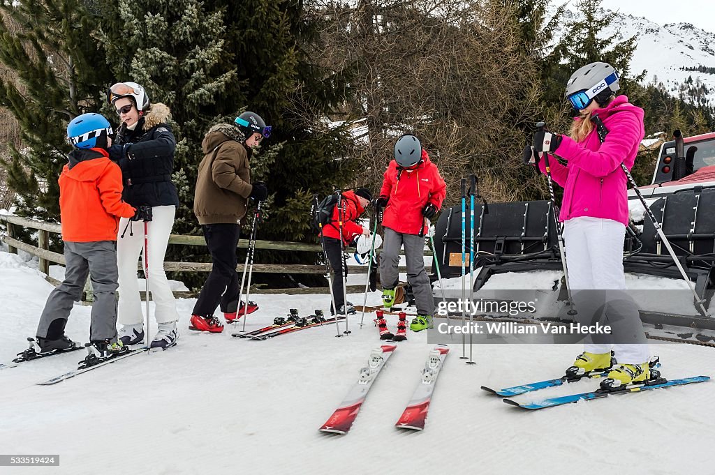 Winter holiday of the Belgian royal family in Verbier