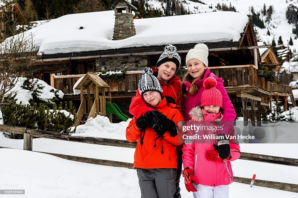 Winter holiday of the Belgian royal family in Verbier