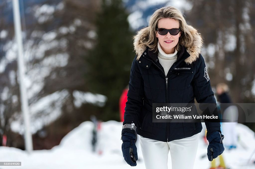 Winter holiday of the Belgian royal family in Verbier