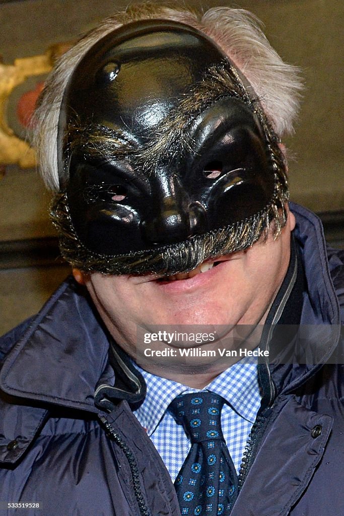 Prince Laurent and family attend the carnival of Binche