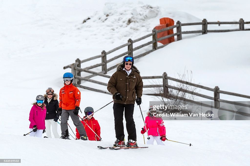 Winter holiday of the Belgian royal family in Verbier